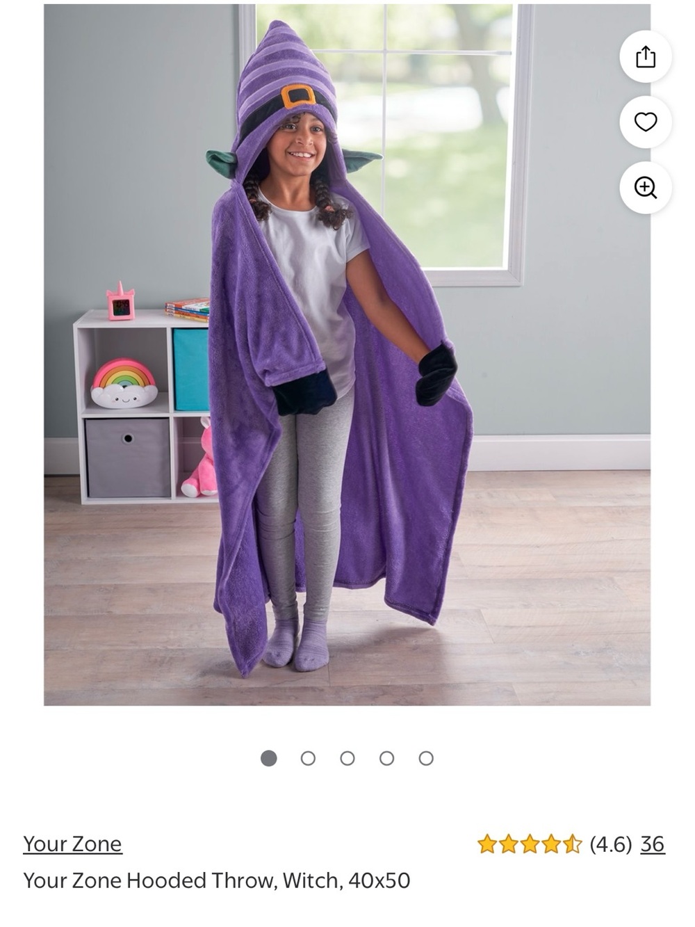 NEW kids purple witch 🧙 hooded blanket